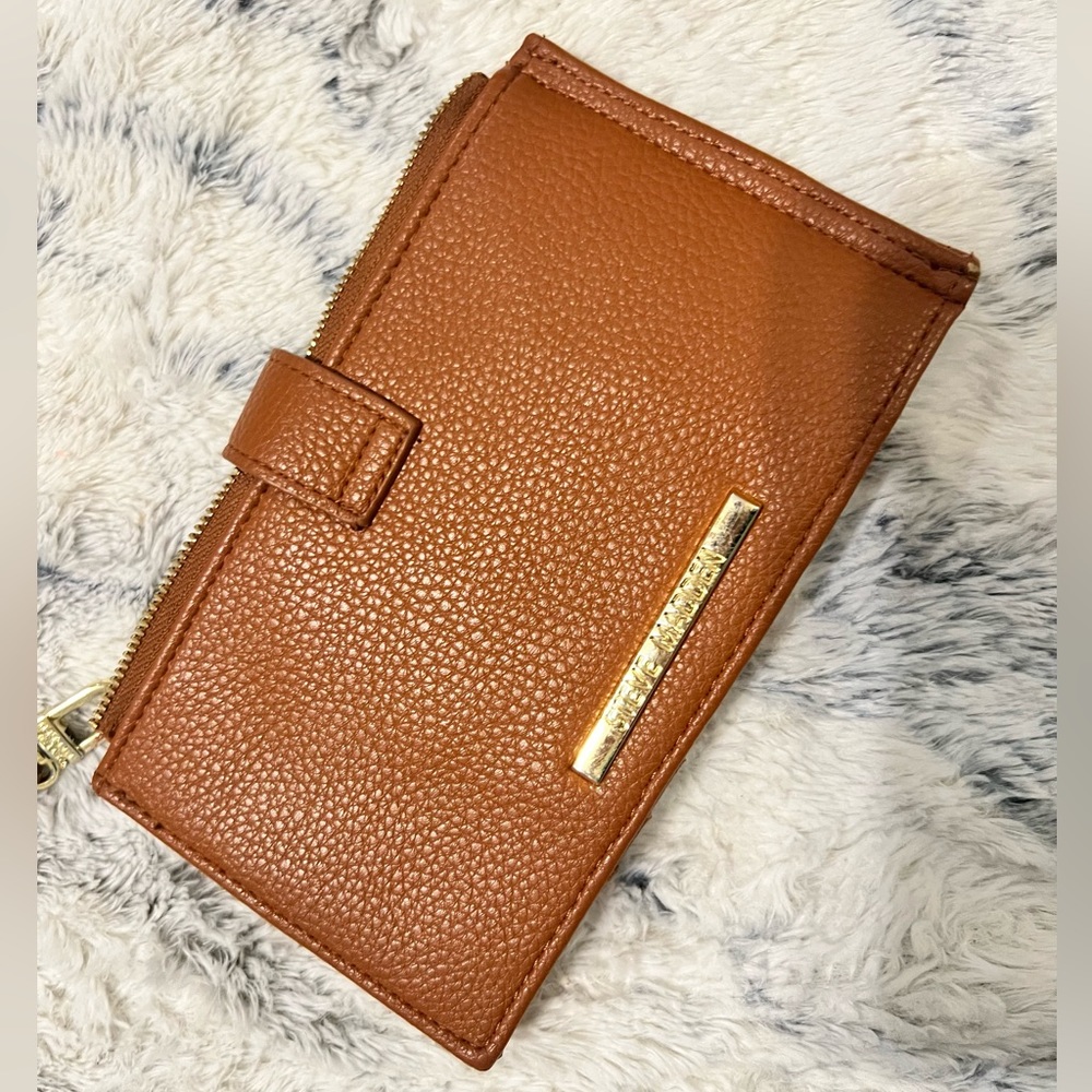 Steve Madden Cognac Foldout Wallet Book